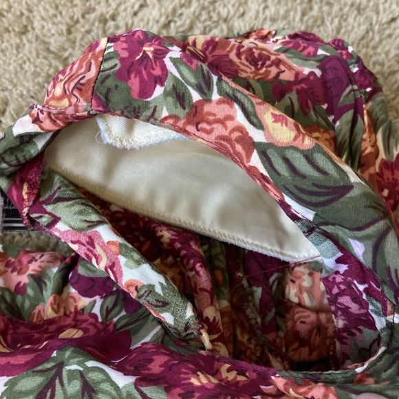 ED Michaels Vintage 80s Floral Dress Button Down Back w Pockets Romantic 11/12* - Picture 12 of 13